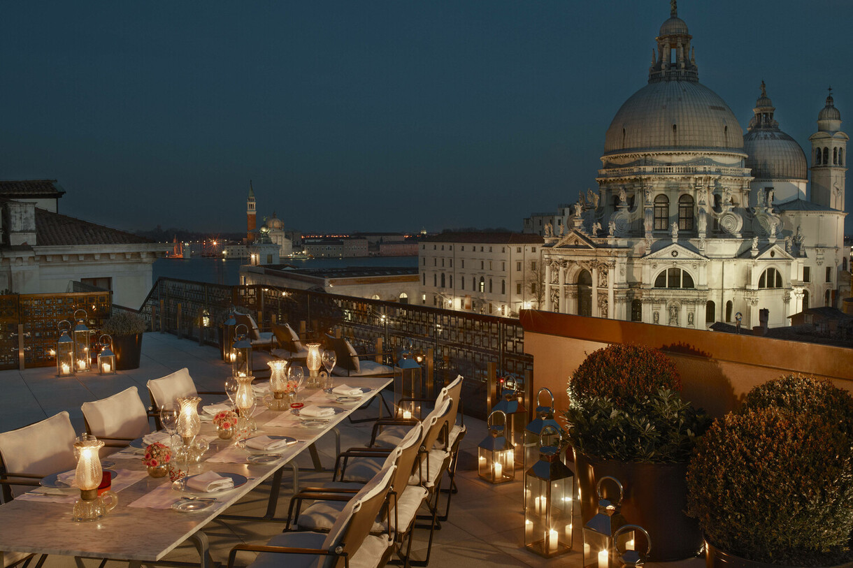 The Gritti Palace, a Luxury Collection Hotel, Venice - Terrazza Redentore suite - terrace at night
