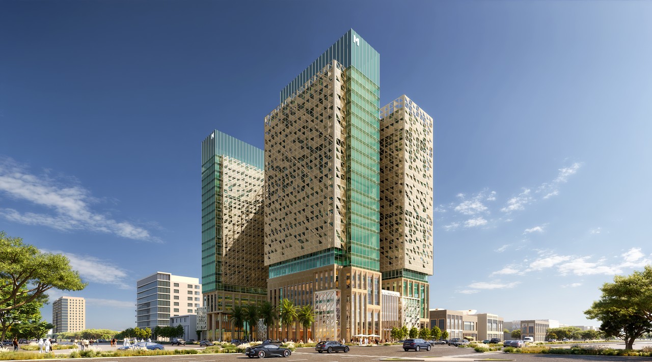 Render of a Courtyard by Marriott and Residence Inn by Marriott in Riyadh