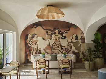 Goddess Tanit Mosaic W Lounge at W Sardinia Poltu Quatu