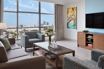Marriott Executive Apartments Al Khobar - Three Bedroom Apartment Living Room