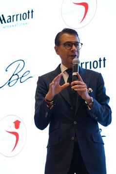 Marriott's Sandeep Walia at the launch of the Gelişim Okulu Hospitality Training Programme in