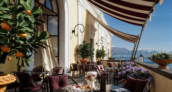 Villa Monaco, a Tribute Portfolio Hotel Seaside Villa Restaurant Terrace RENDER